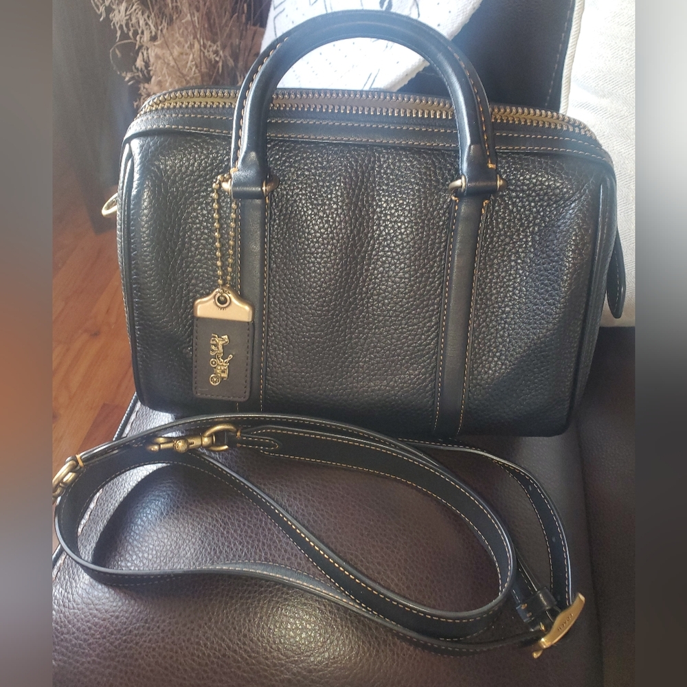 Coach Ruby Satchel 25 Black Leather